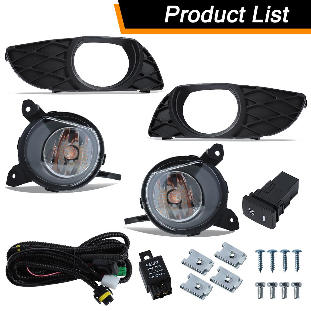 Светодиодная противотуманная фара для Toyota Yaris Vitz 2003 2004 2005 2006 Противотуманные фары Автомобильный передний бампер Противотуманные фары с рамками Провода Реле 12В