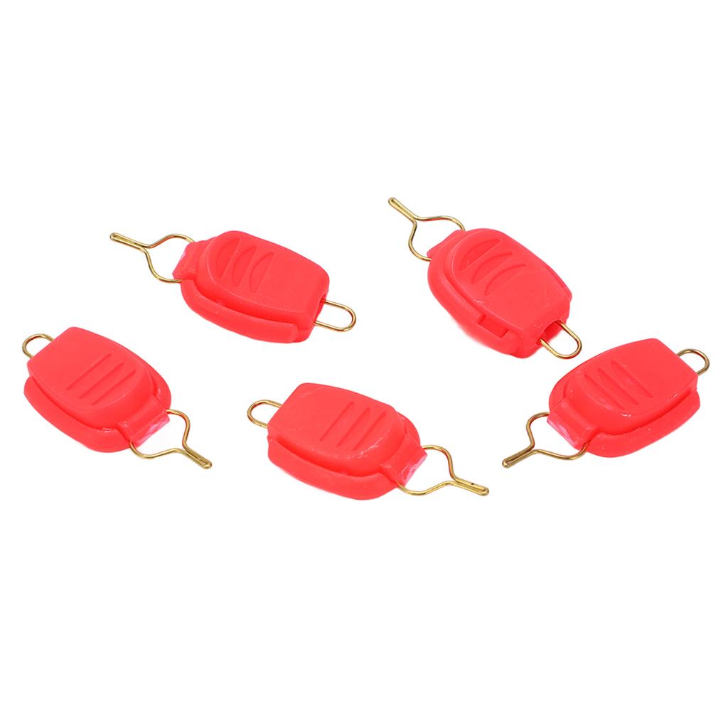 5PCS Fishing Line Stopper Baitcasting Reel Fishing Line Clip Holder Buckle Keeper Fishing AccessoriesRed