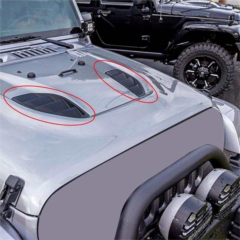 Automotive Hood Dome Louvers Air Inlet Vent Outlet Bezel Sticker For JK 2007-2017 ABS Seamlessly Installation Process