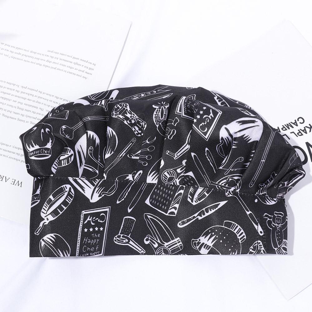 Men Women Cooking Kitchen Working Cap Chef Hat Adjustable Uniform Hat