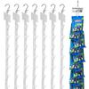 4Pcs Plastic Snack Hanging Strips with Label Header Merchandising Clip Strip Supermarket Shelf