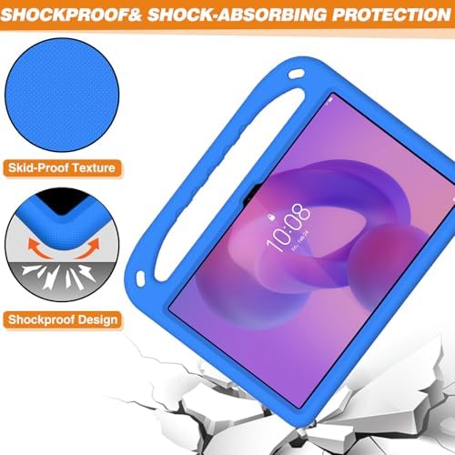 Детский чехол XunyLyee для Lenovo Idea Tab 11 дюймов (TB336ZU / TB336FU) Планшет 2025, Синий, Защитный чехол с ударопрочной ручкой из ЭВА для детей