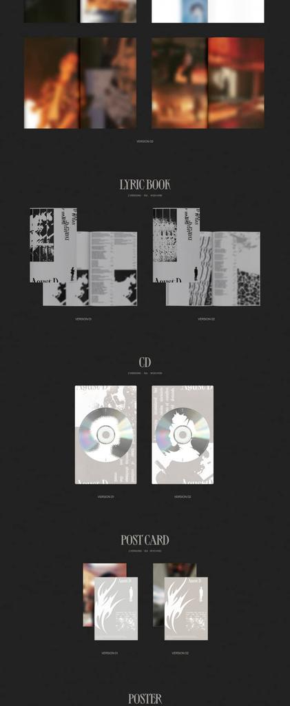 BTS SUGA Agust D 1st Album Folded Poster On Lyric Scanimation Sealed D-DAY Version.01 CD+1p Pack+100p PhotoBook+1ea Book+1p PostCard+2p PhotoCard+1p