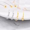 925 Silver Star Moon Earrings Female Silver Earrings New Trendy Earrings Temperament Korean Earrings Earrings