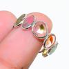 Natural Watermelon Tourmaline Gemstone 925 Sterling Silver Infinity Ring Size 7.5
