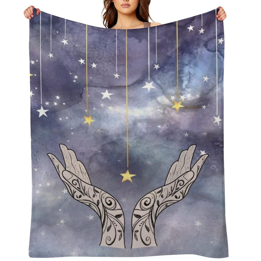 Falling Stars - ACOTAR Throw Blanket Personalized Gift Decorative Sofa Winter beds Thermal Blankets