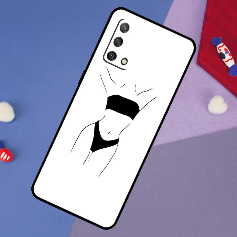 Женский Body Line Art Чехол Для Oppo A60 A80 A40 A6 A5 Pro A15 A16 A17 A57 A94 A74 A54 A76 A96 A18 A38 A58 A78 A98