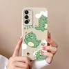 Задняя крышка для Samsung M35 A06 A16 C55 M55 S24 FE S 24fe забавный милый чехол с динозавром защита объектива анти-падение силиконовые мягкие матовые чехлы для телефонов для Samsung