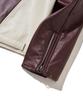 Phyps Motorcycle Engineered Leather Motorcycle Jacket Burgundy