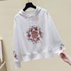 Весна и осень Высококачественная тяжелая промышленность Вышивка Обновление Толстовка Пальто Женские Трендовые Ins