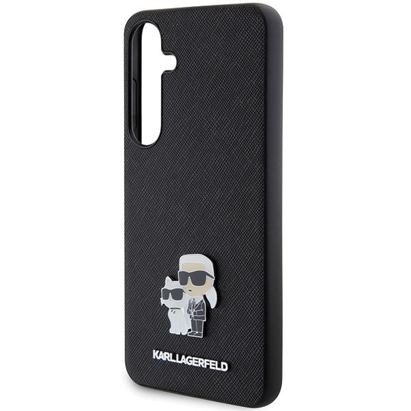 Karl Lagerfeld KLHCS24SPSAKCMPK S24 S921 hardcase black/black Saffiano Karl & Choupette Metal Pin