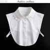 Fashion Women's Embroidery Shirt Fake Collar Removable Mujer Faux Cols White Sweater False Collar Lapel Shirt Blouse Detachable