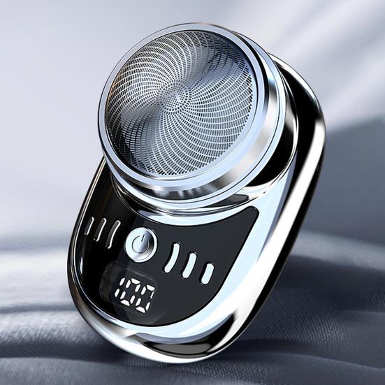 Мужская электробритва, аккумулятор, дисплей, USB перезаряжаемая мини-роторная бритва для путешествий, портативный беспроводной триммер для волос, инструмент для удаления бороды, подарок парню