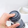 Grey Soap Dispensing Dish Washing Brush Detachable Kitchen Dish Scrubber  Bowl