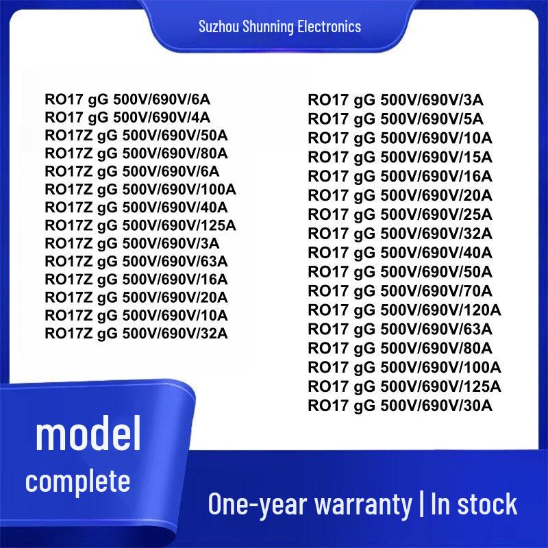 Предохранитель Mingrong RO17 gG 500V/690V/2A - Доступен полный модельный ряд