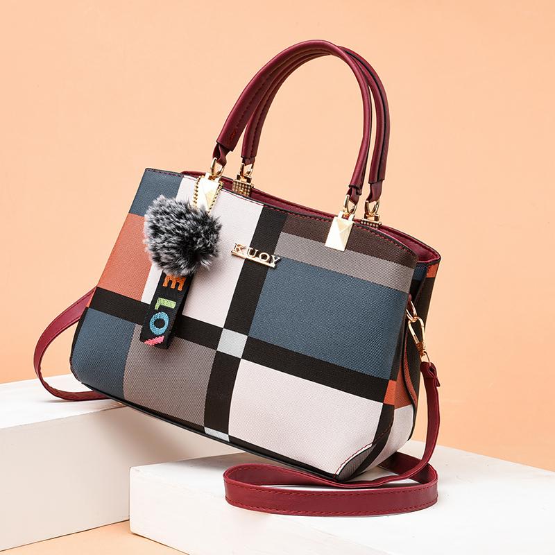 Женская стандартная клетчатая рабочая сумка Decor Crossbody Bag Женские сумки с верхней ручкой