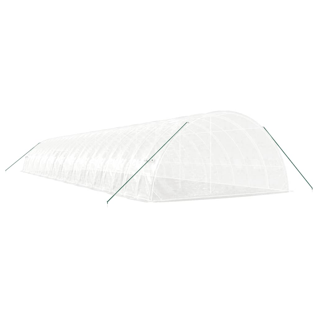Greenhouse with Steel Frame White 132 m² 22 x 6 x 2.85 m
