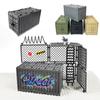 Building Block Diy Military Container Small Particle Scene Ornament Decorative Storage Weapon Spare Parts Toy