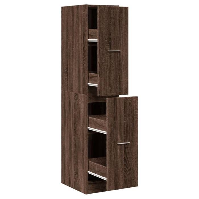 VidaXL Armoire apothicaire chêne marron 30x41x144,5 cm bois ingénierie, coffre d'apothicaire, meuble d'apothicaire, coffre à 855175