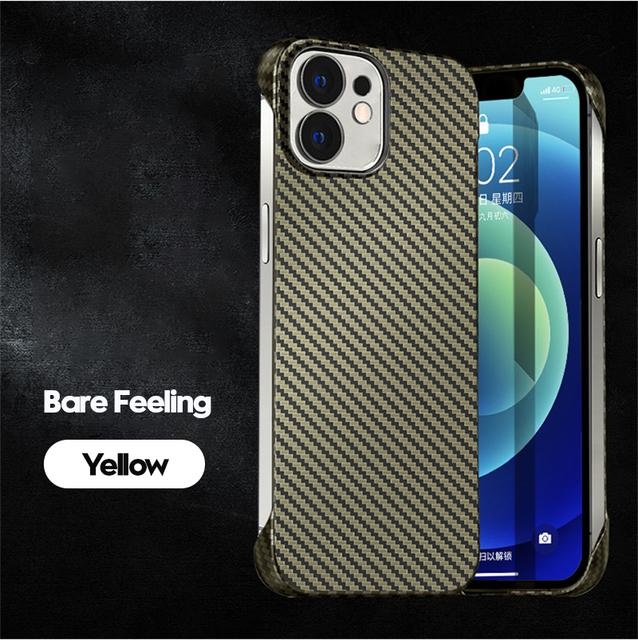 Ультратонкий безрамочный матовый чехол из углеродного волокна для Iphone 13 12 Mini 11 Pro Max I Phone 13 Promax X Xs Xr 7 8 Plus Se 3