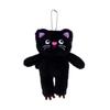 Cute Cat Keychain Plush Doll Toys Pendant Cartoon Little Black Cat Kitten Keyring Pendant Backpack Charms Bag Decor Child Gifts