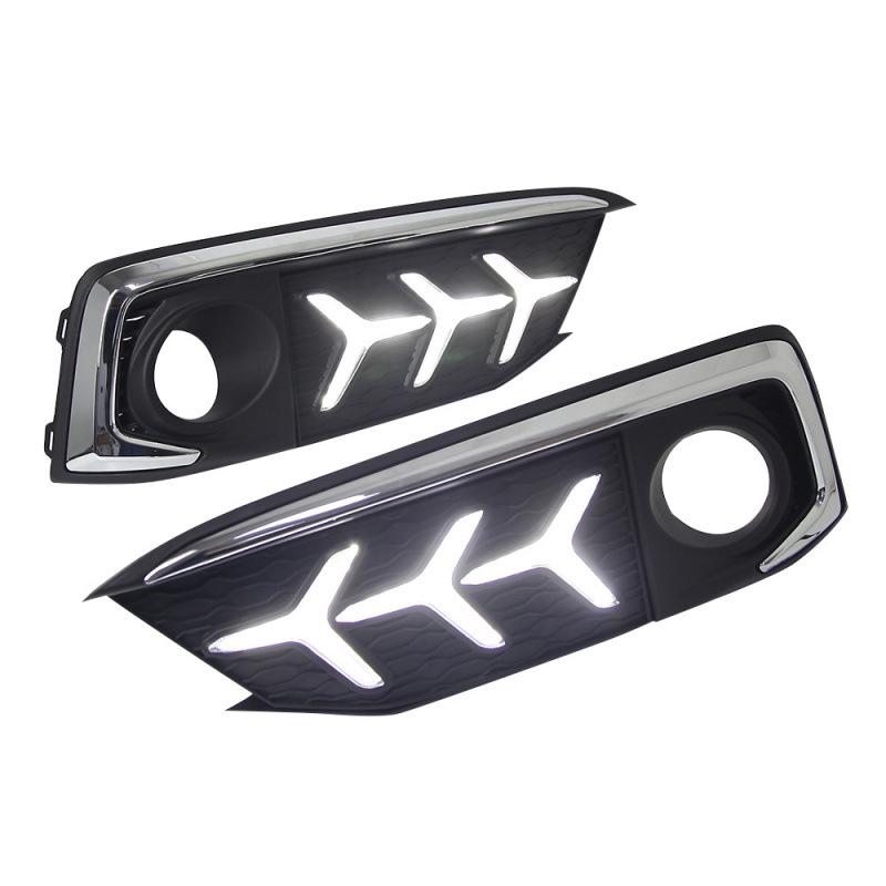 Совместимо с Honda Civic 19-20 Светодиодные ДХО Противотуманные Фары в Стиле Fishbone