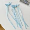 New Solid Color Ribbon Bow Hair Clips for Girls Fashion Korean Sweat Long Tassel Women Barrettes Hairpin Accessories