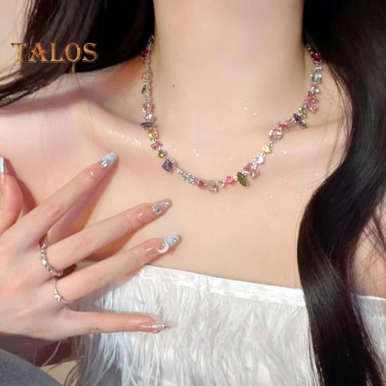 Женский браслет, ожерелье, разноцветный, конфетного цвета, кубический цирконий, регулируемая длина, женские украшения, подарок на День матери, праздники, свадьбы