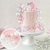 32PCS Mixed Sizes Ball Cake Toppers Transparent Cake Ball Decoration  For Birthday Party