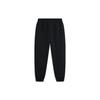 Li Ning Sports Lifestyle Series Solid Color Mid Waist Tapered Knit Joggers Men Joggers Black AKLT751-1