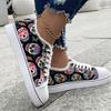Women's Canvas Shoes Large Size Skull Single Shoes Casual Flat Single Shoes Board Shoes