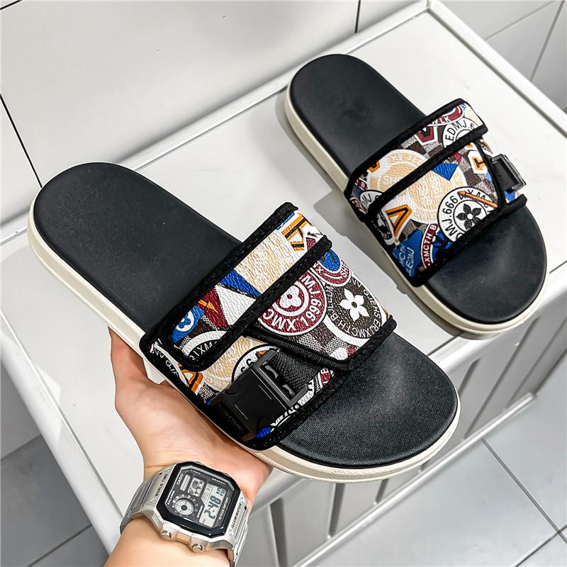 Slippers for menTrendy Style Letter Print Design High Quality Beach Slippers Can Be Worn Out Premium Women's Casual