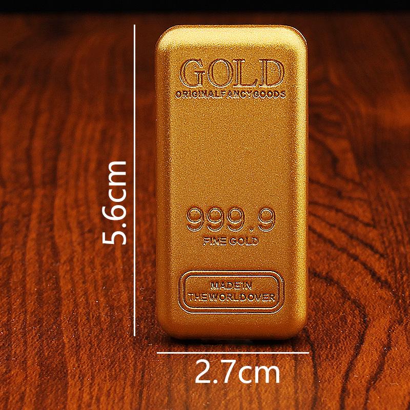 Boutique Sand Gold Bar Handmade Solid Gold Paperweight Ornament Prop