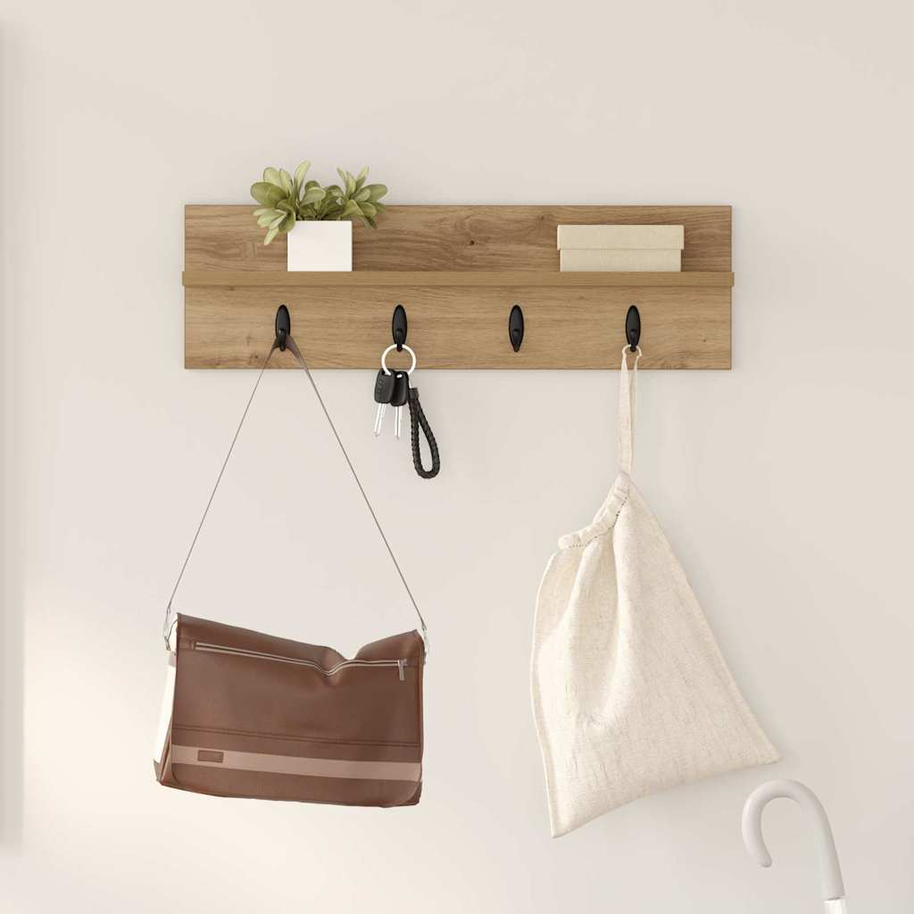 Wall mounted nightstand Artisan Oak 60 x 10.5 x 18 cm