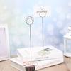 Heart Shape Wedding Supplies Paper Clamp Place Card Table Numbers Holder Clamps Stand Photos Clips