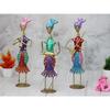 Iron Tribal Musicians Sardar Decorative Gift Item Showpiece for Home Decor, Multicolour (Length 9 Inch * Height 13.5 Inch) - Set of 3 Pcs..