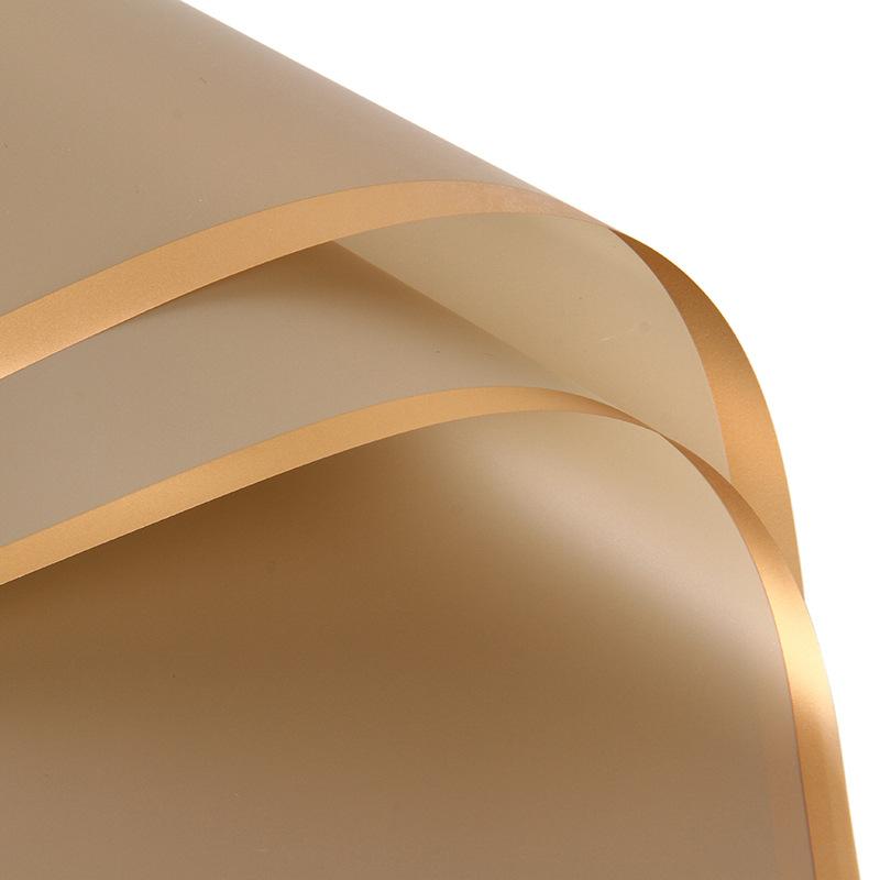 20 шт./упак. Цветочная упаковочная бумага с золотой каймой, роза в корейском стиле, полупрозрачная подарочная упаковка, цветочный букет, упаковочный материал