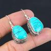 Винтажные серьги-подвески из стерлингового серебра с бирюзой Санта-Роза на годовщину