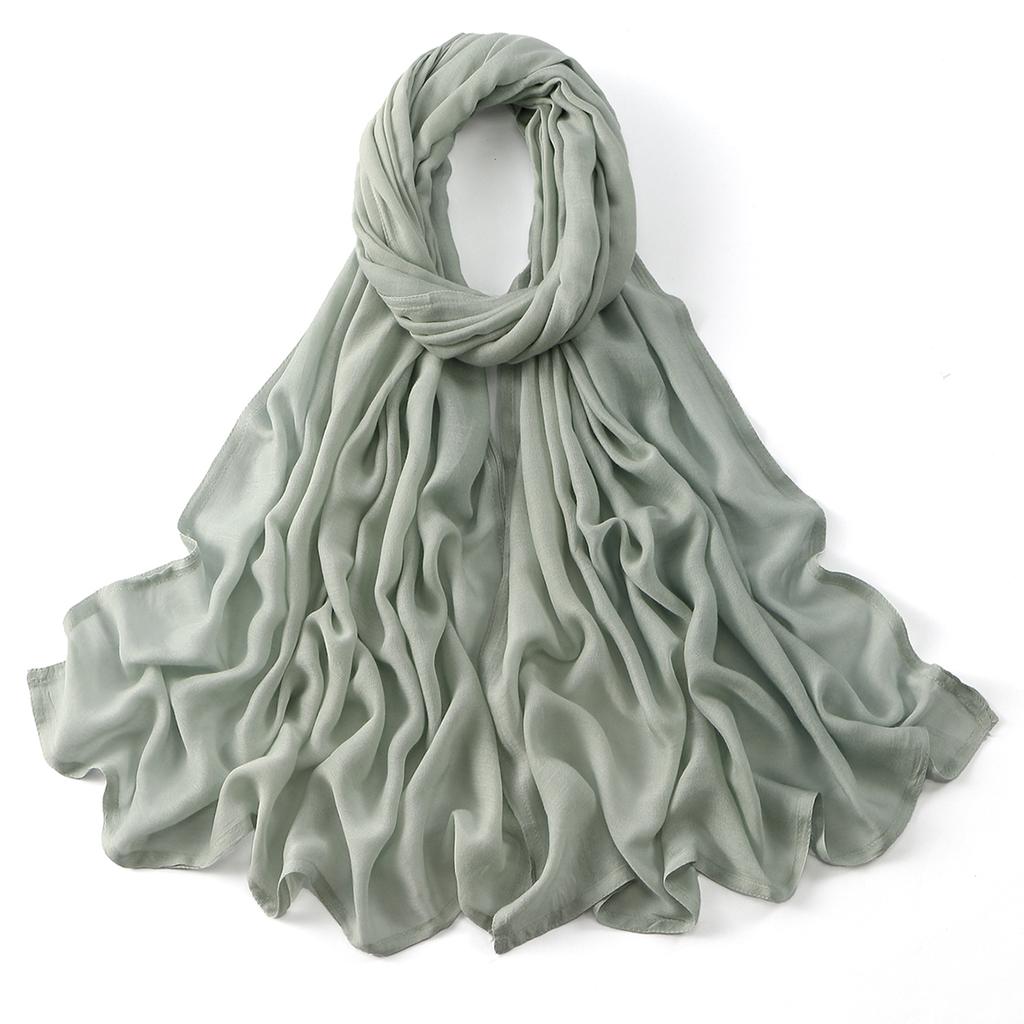 Muslim Modal Hijab Cotton Rayon Scarf for Women Double Stitching Wide Edge Rayon Shawl Islamic Thin Soft Viscose Turban Headband
