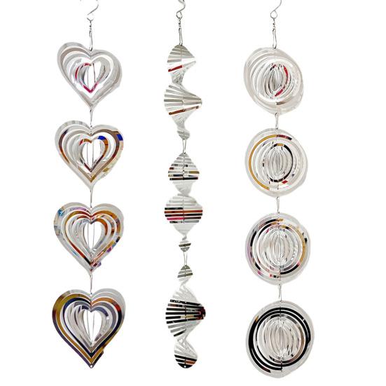 Металлический отражатель для птиц, вертушка для ветра, высокосветоотражающий садовый светоотражающий двусторонний для использования в помещении и на открытом воздухе для двора, фермы, подвесной