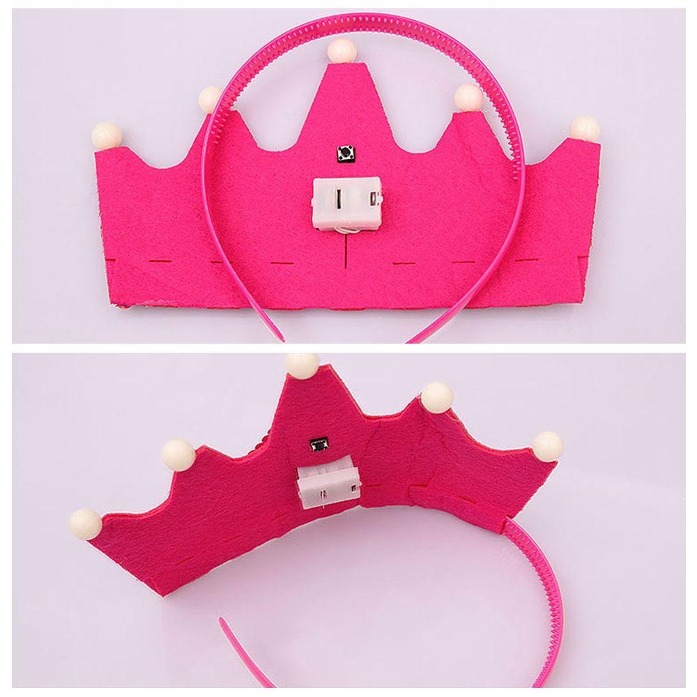 New Prince Princess Party Supplies LED Light Birthday Hat Crown Hair Band