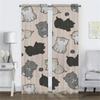 Blackout Curtains 2 Pieces Cut Cartoon Animal Home Interior Curtains for Camera Tulle for Bedroom Shades Partition Curtain Room