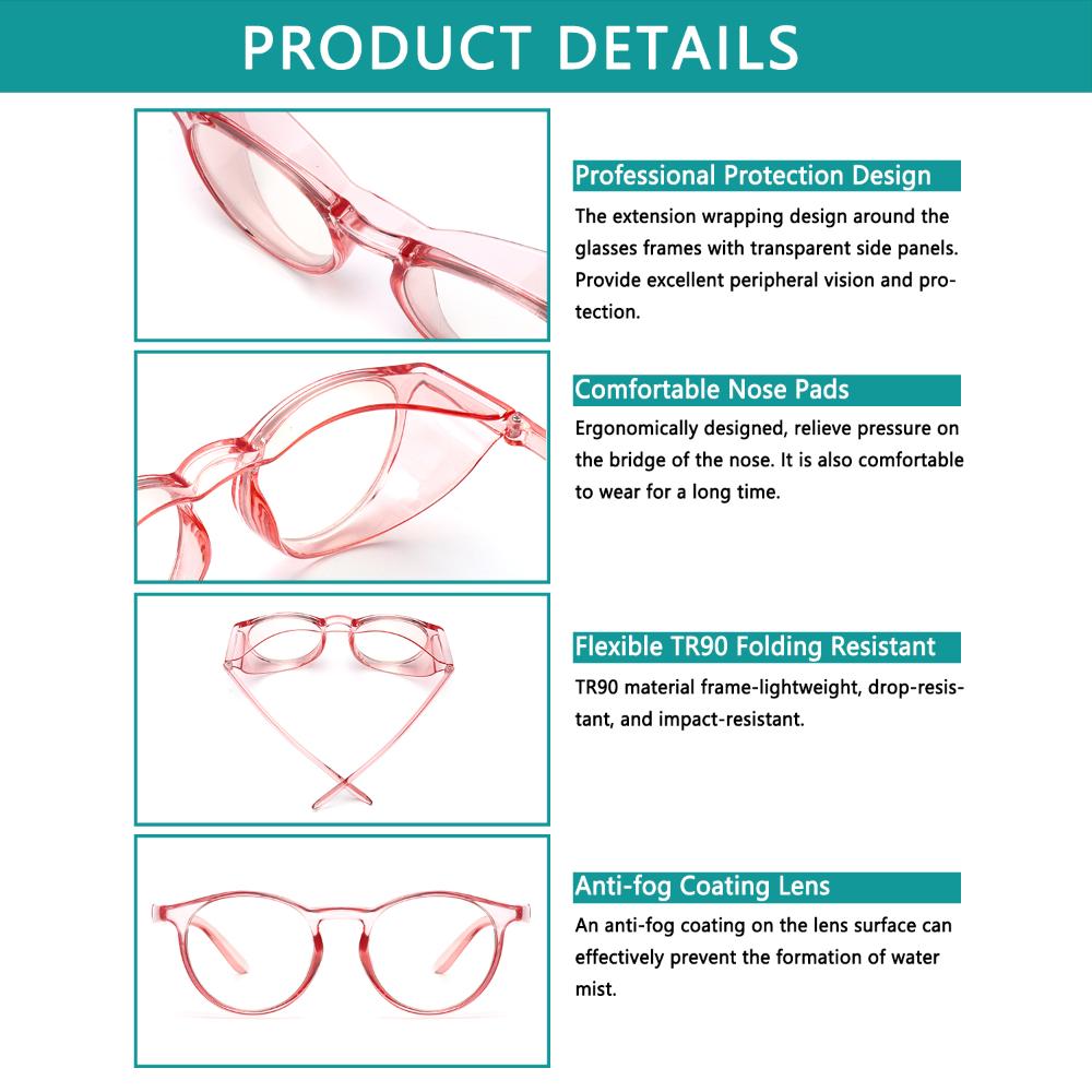 Eye Protection Glasses Blue Light Blocking Glasses Anti Pollen Goggles Safety Glasses Anti-fog