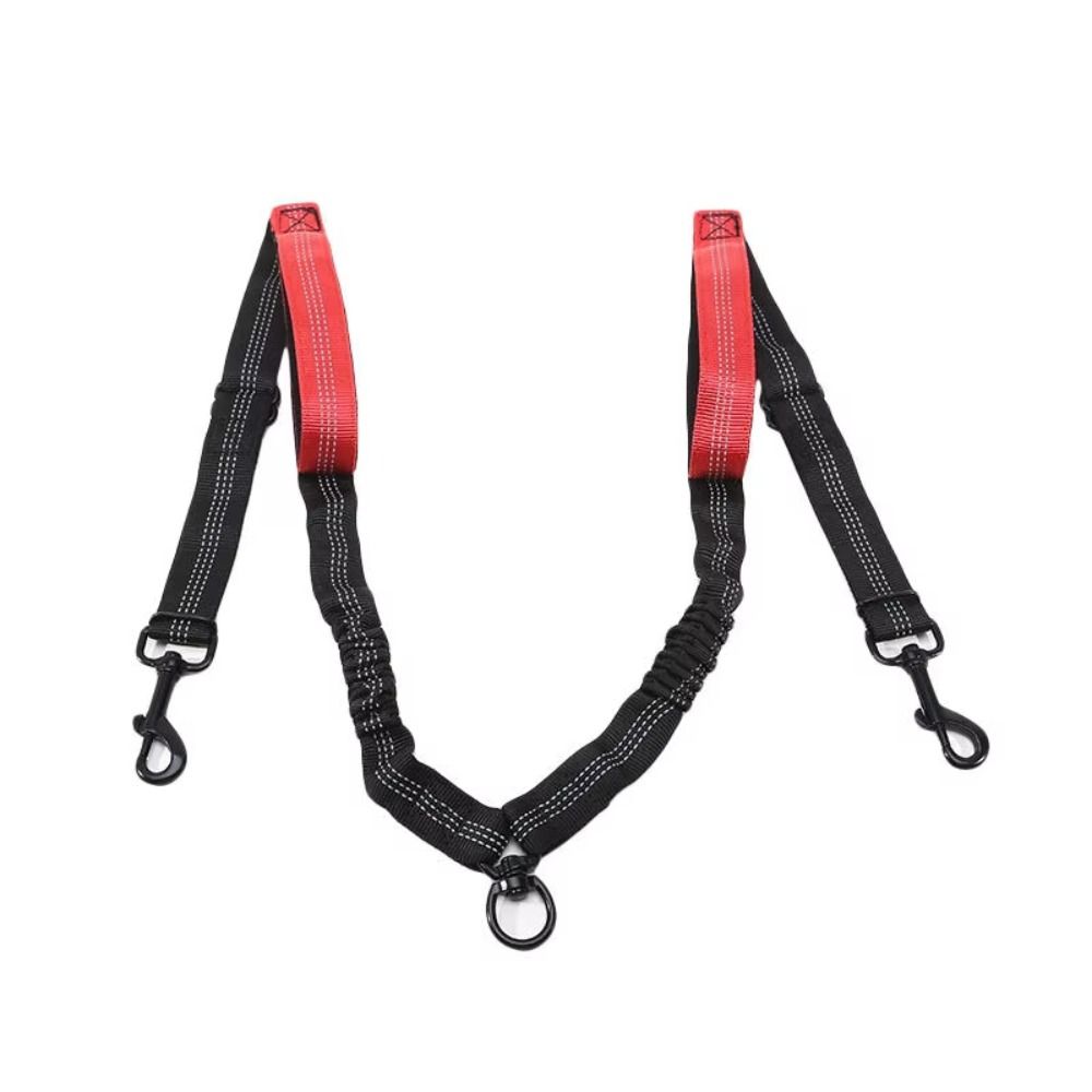 Shock Absorbing Dual Dog Leash No-Tangle Pet Walking Rope Two Dog Lead Rope Two Dogs Walking