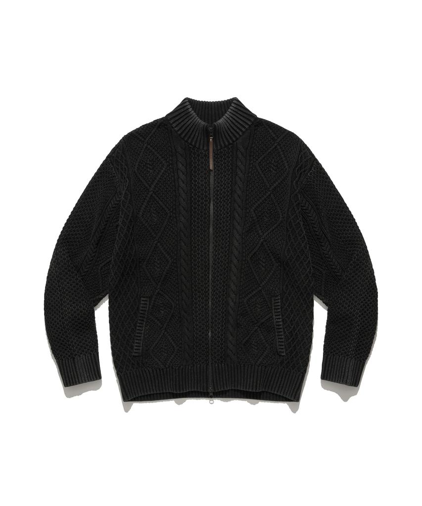 HELEMENT Turtle Pigment Zip-Up Knit (D/Grey)