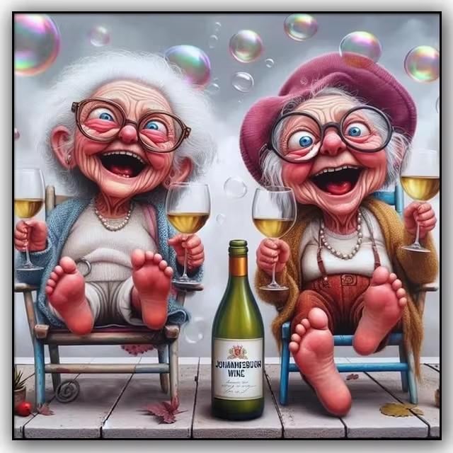 Наборы для 5D алмазной вышивки «Старомодная бабушка», Счастливые бабушка и дедушка пьют, DIY мозаика, вышивка крестом