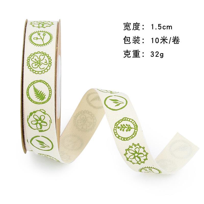 Лента из хлопка с принтом черепахи на спине, листа кактуса, цветы, садовые растения в горшках, декоративный тканевый материал 10 м