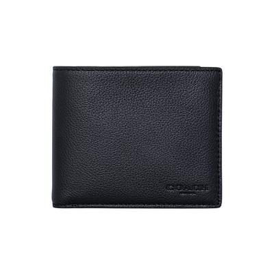 Кошелек 3 в 1 Кожаный кошелек Мужской Черный 74991-BLK