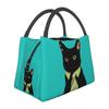 Сумка для ланча для женщин и мужчин, изолированная коробка для ланча Line Cat, прочная сумка-холодильник, органайзер, держатель для ланча для детей, взрослых, офиса, пикника