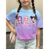 Kpop Style Short-Sleeve T-Shirts for Girls Funny Gift for Kids Summer Short Sleeve Tops Casual Round-Neck Outdoor Girls Clothes